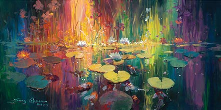 james coleman soft light on the pond