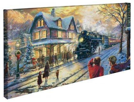 All Aboard for Christmas – 16&#34; x 31&#34; Gallery Wrapped Canvas