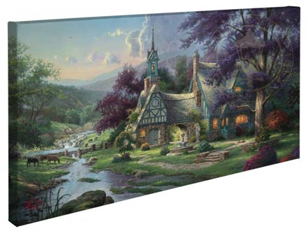 Clocktower Cottage – 16&#34; x 31&#34; Gallery Wrapped Canvas