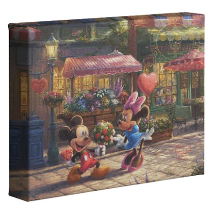 Mickey and Minnie - Sweetheart Café – 8" x 10" Gallery Wrapped Canvas