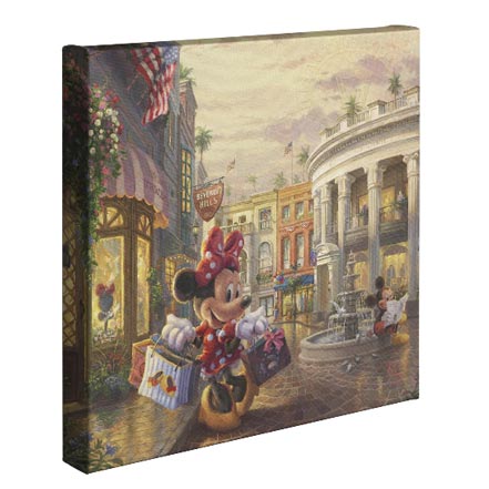 minnie rocks the dots on rodeo drive - 14" x 14" - gallery wrapped canvas