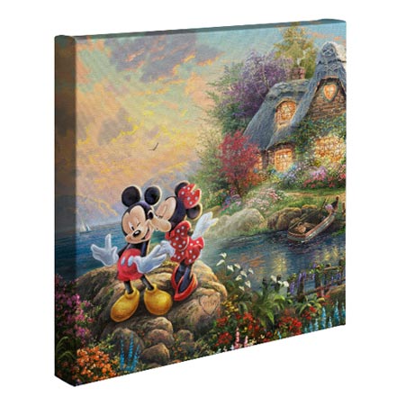 Mickey and Minnie Sweetheart Cove – 14″ x 14″ Gallery Wrapped Canvas