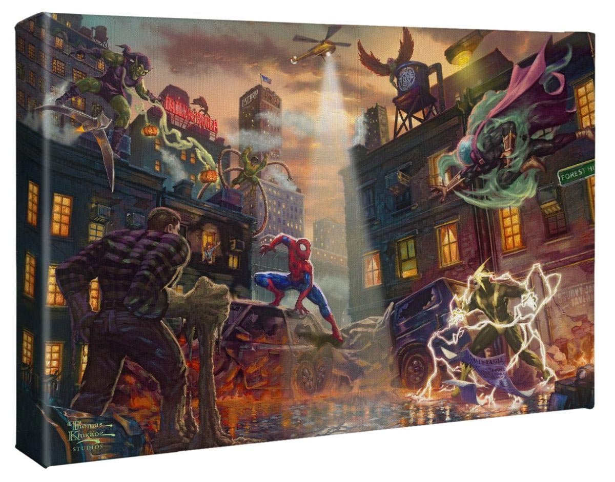 thomas kinkade spider-man vs the sinister six