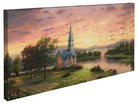 Sunrise Chapel – 16&#34; x 31&#34; Gallery Wrapped Canvas