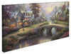 Sunset on Lamplight Lane – 16&#34; x 31&#34; Gallery Wrapped Canvas