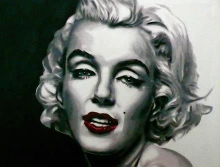 marco toro marilyn on black and white