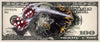 michael godard 100 bill with dice