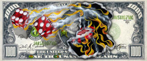 michael godard $1000 bill winning big