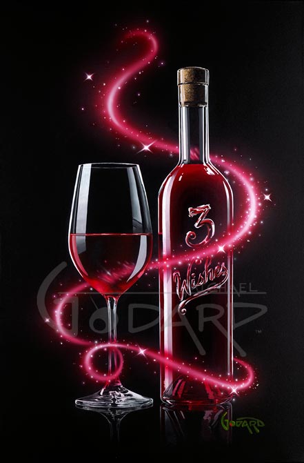 michael godard 3 wishes in red