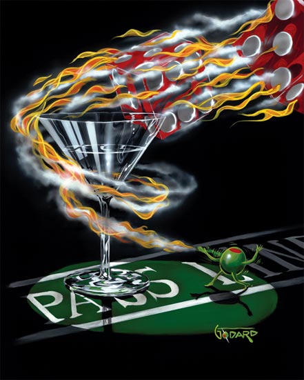 michael godard burning it up