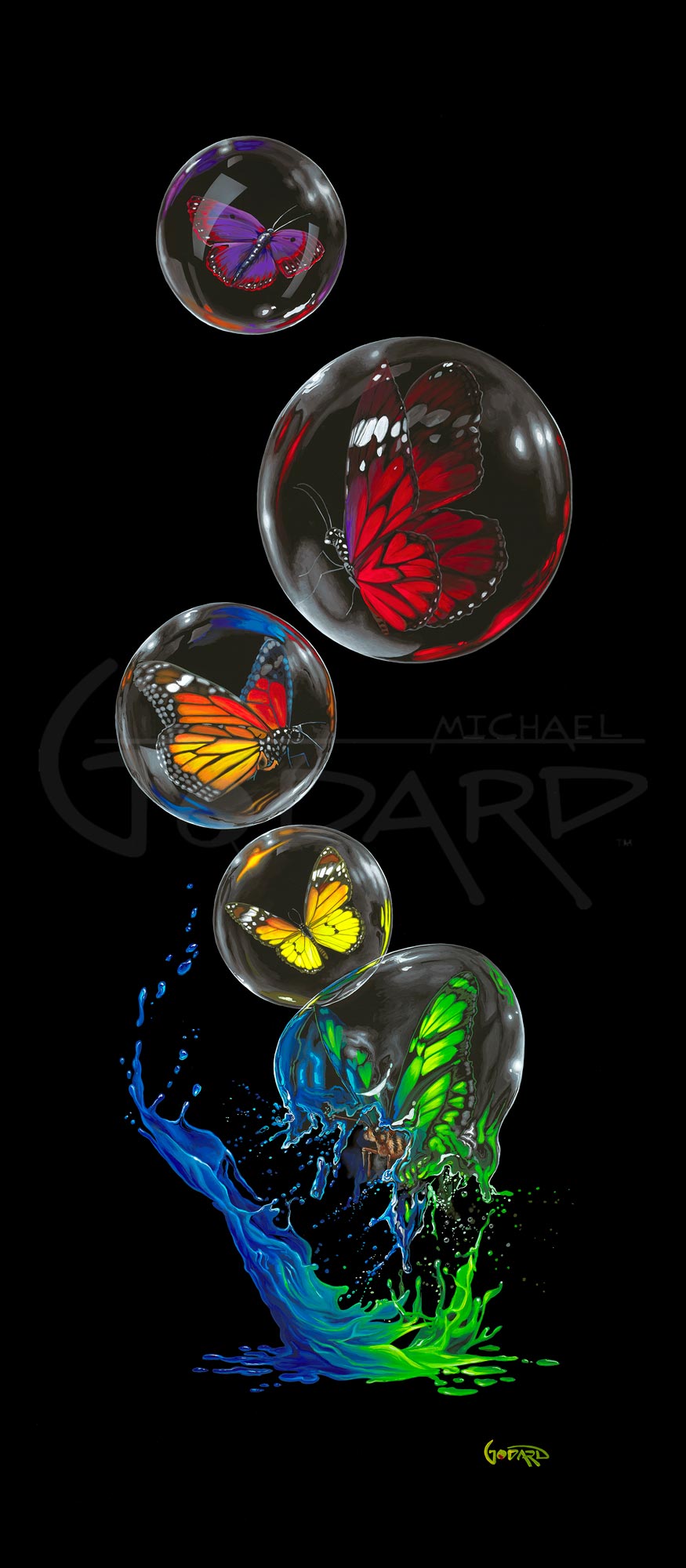 michael godard butterfly effervescence