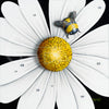 michael godard flower series white flower bumblebee