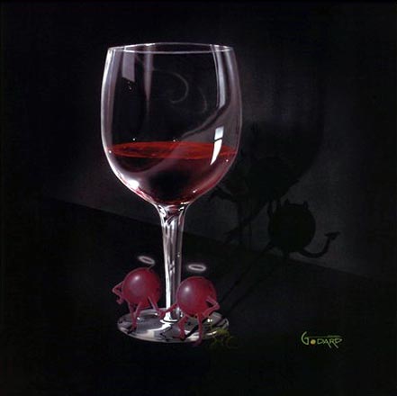 michael godard he devil she devil red wine