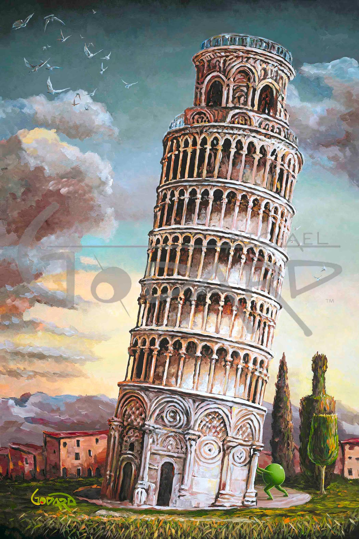 michael godard leaning tower of pisa