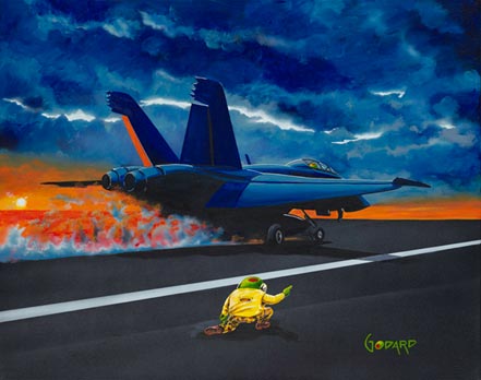 michael godard navy runway model