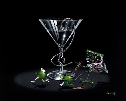 michael godard nursing a martini ii
