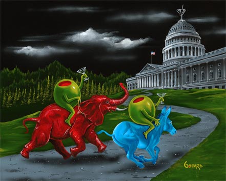 michael godard political party animals