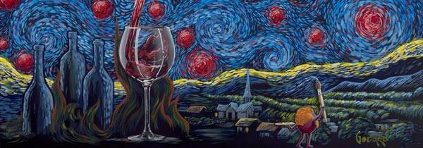 michael godard starry starry wine