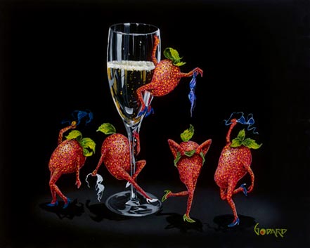 michael godard strawberries gone wild
