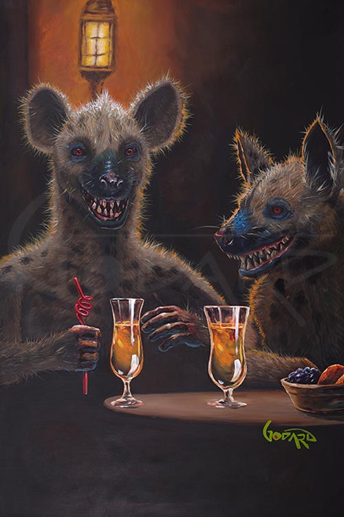 michael godard 2 hyenas