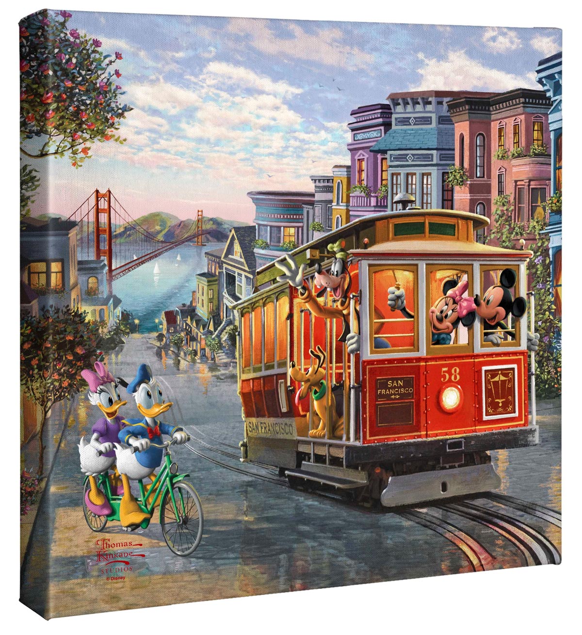 thomas kinkade mickey and minnie in san francisco