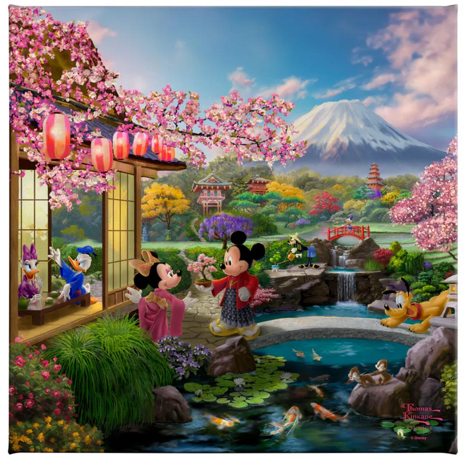 mickey and minnie in japan 14x14