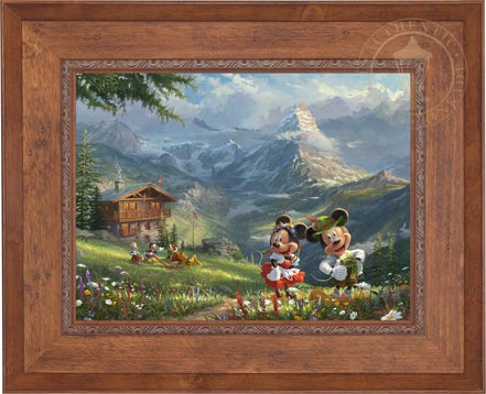 Mickey and Minnie in the Alps, by Thomas Kinkade Studios