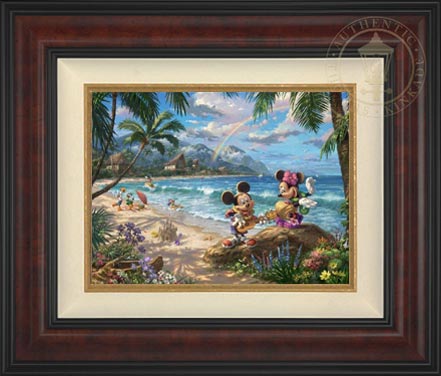 Mickey and Minnie in Hawaii, by Thomas Kinkade Studios