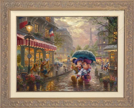 Mickey and Minnie in Paris, by Thomas Kinkade Studios