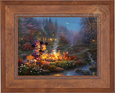 Mickey and Minnie - Sweetheart Campfire, by Thomas Kinkade Studios