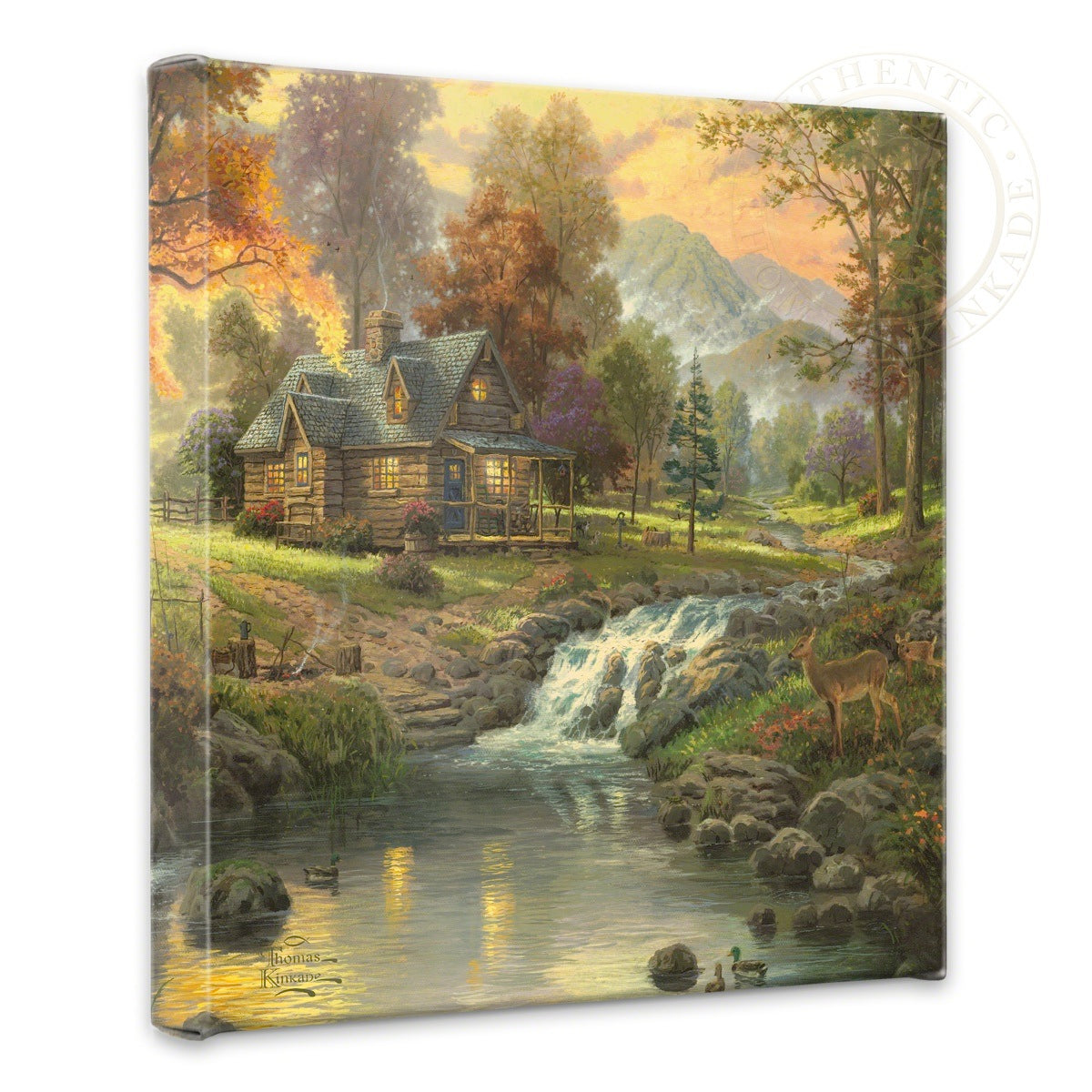 Mountain Retreat - 14" x 14" Gallery Wrapped Canvas