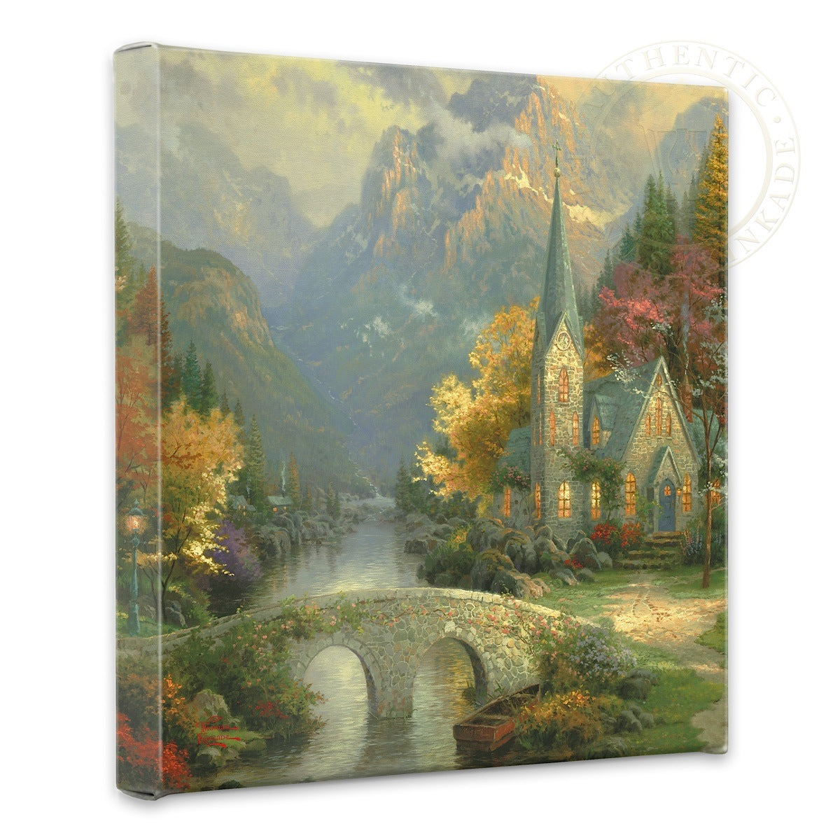 Mountain Chapel&#44; The - 14&#34; x 14&#34; Gallery Wrapped Canvas