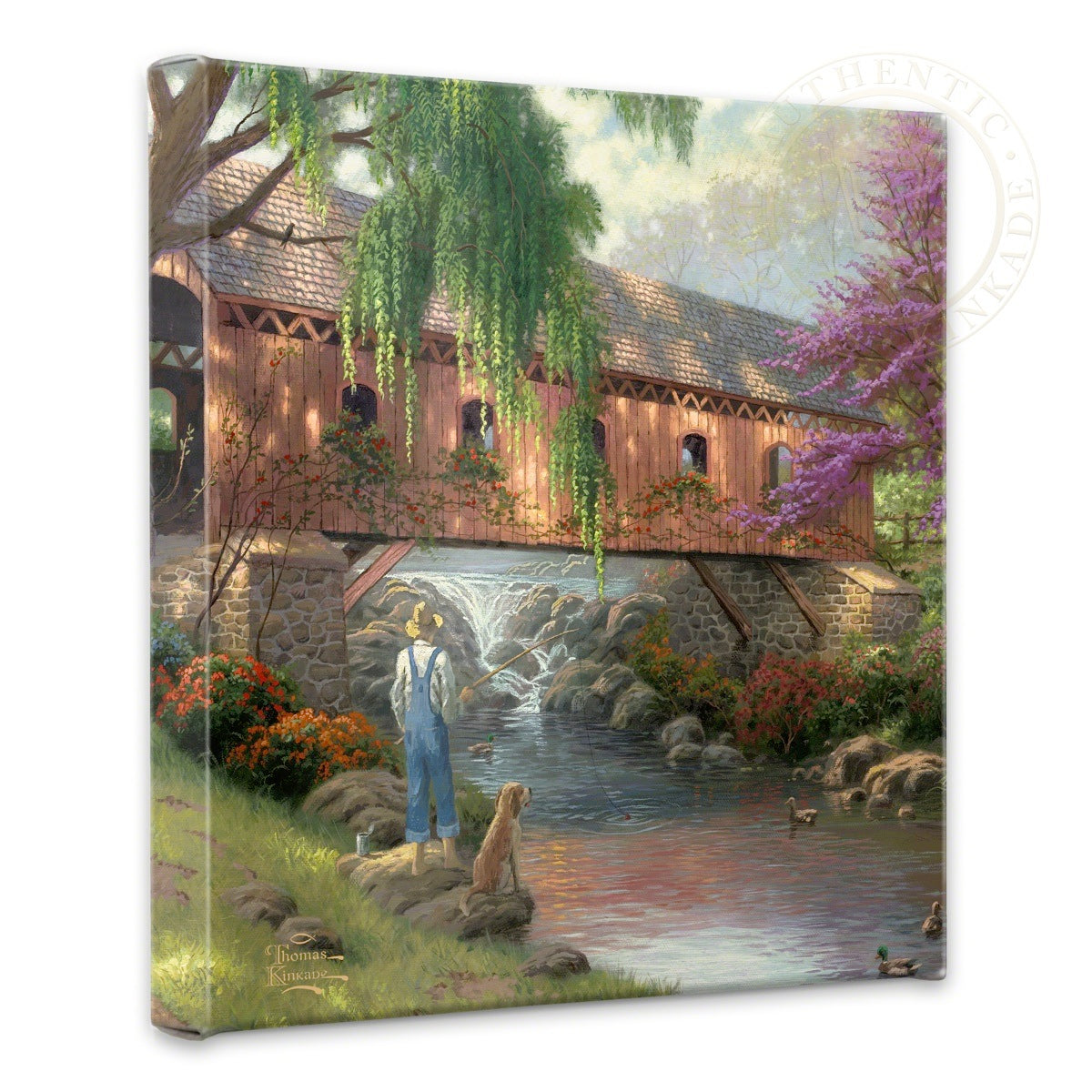 Old Fishing Hole  - 14" x 14" Gallery Wrapped Canvas