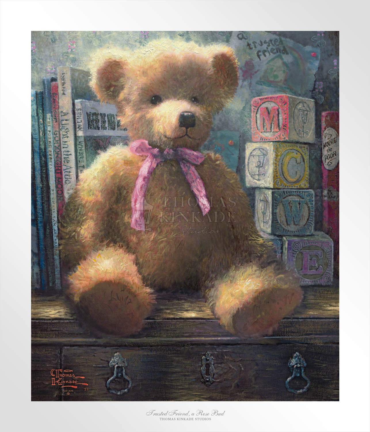 Trusted Friend, A, Rose Bud, by Thomas Kinkade