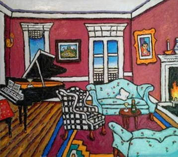 Piano Room By Leslie Lew Burns Auction Lot 406