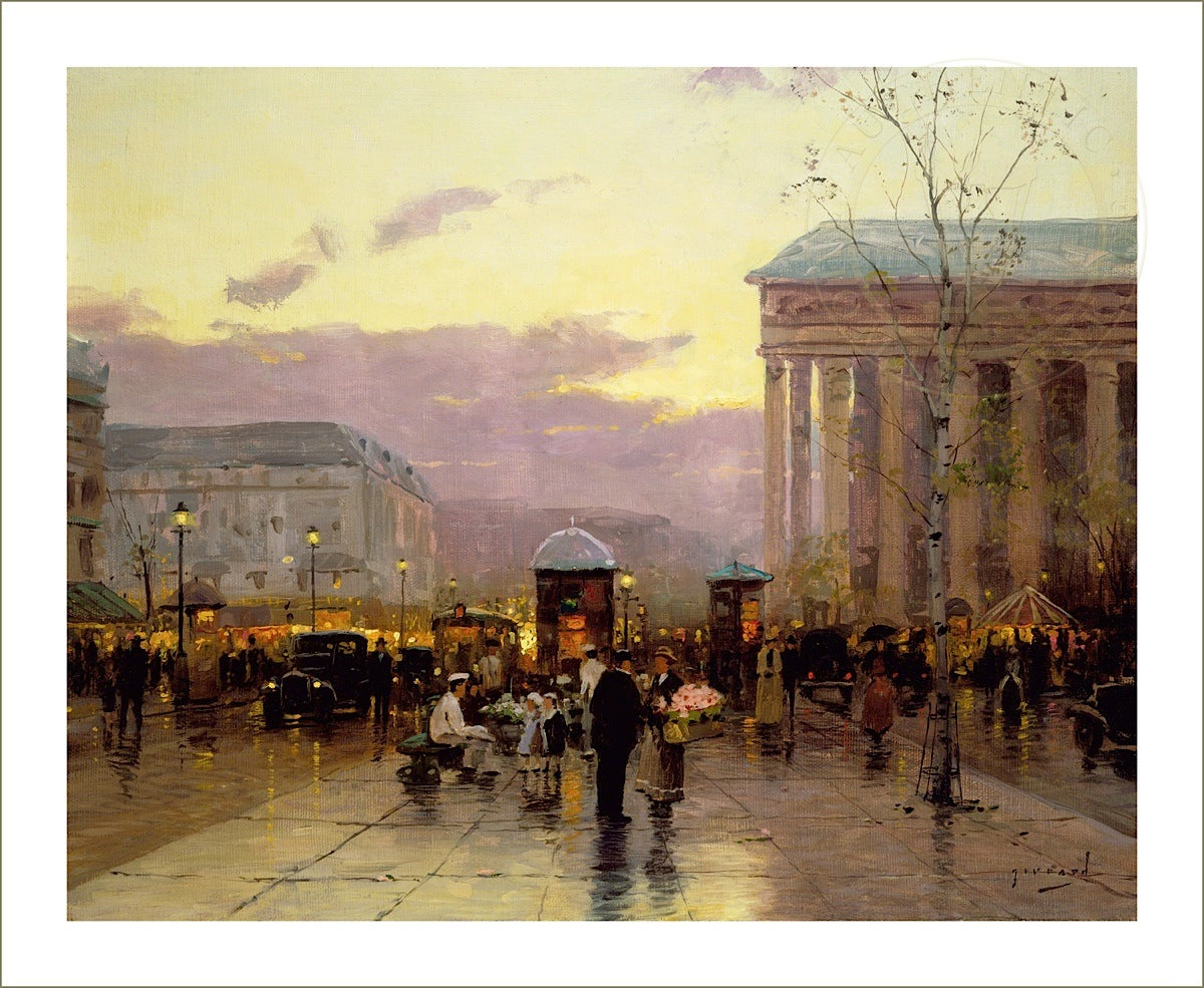 Rainy Dusk, Paris, by Robert Girrard (Thomas Kinkade)