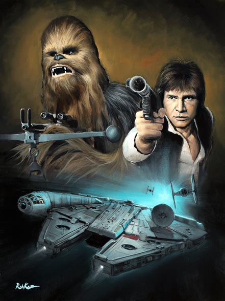 thomas kinkade wookiee and the scoundrel