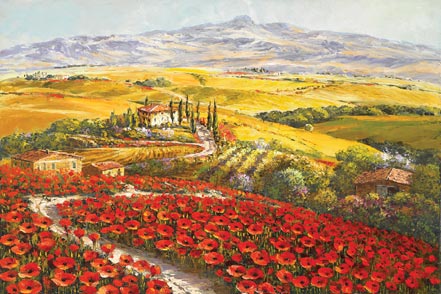 sam park tuscany in red and gold