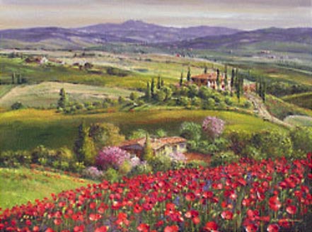 sam park tuscany red poppies