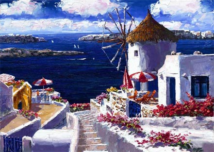 sam pak windmill at santorini