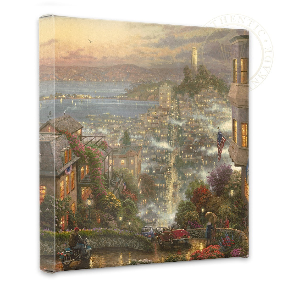 San Francisco&#44; Lombard Street - 14&#34; x 14&#34; Gallery Wrapped Canvas