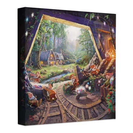Snow White and the Seven Dwarfs – 14″ x 14″ Gallery Wrapped Canvas