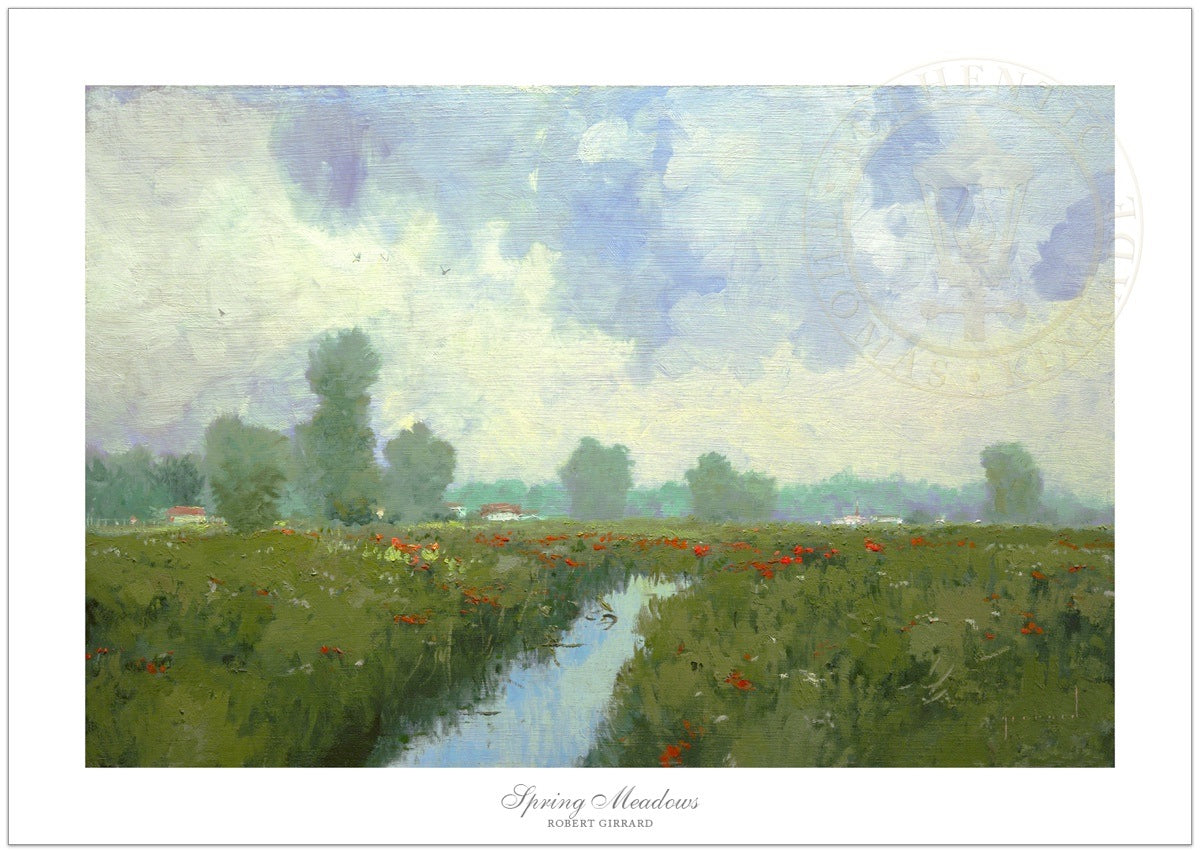 Spring Meadows - Limited Edition Art, by Robert Girrard (Thomas Kinkade)