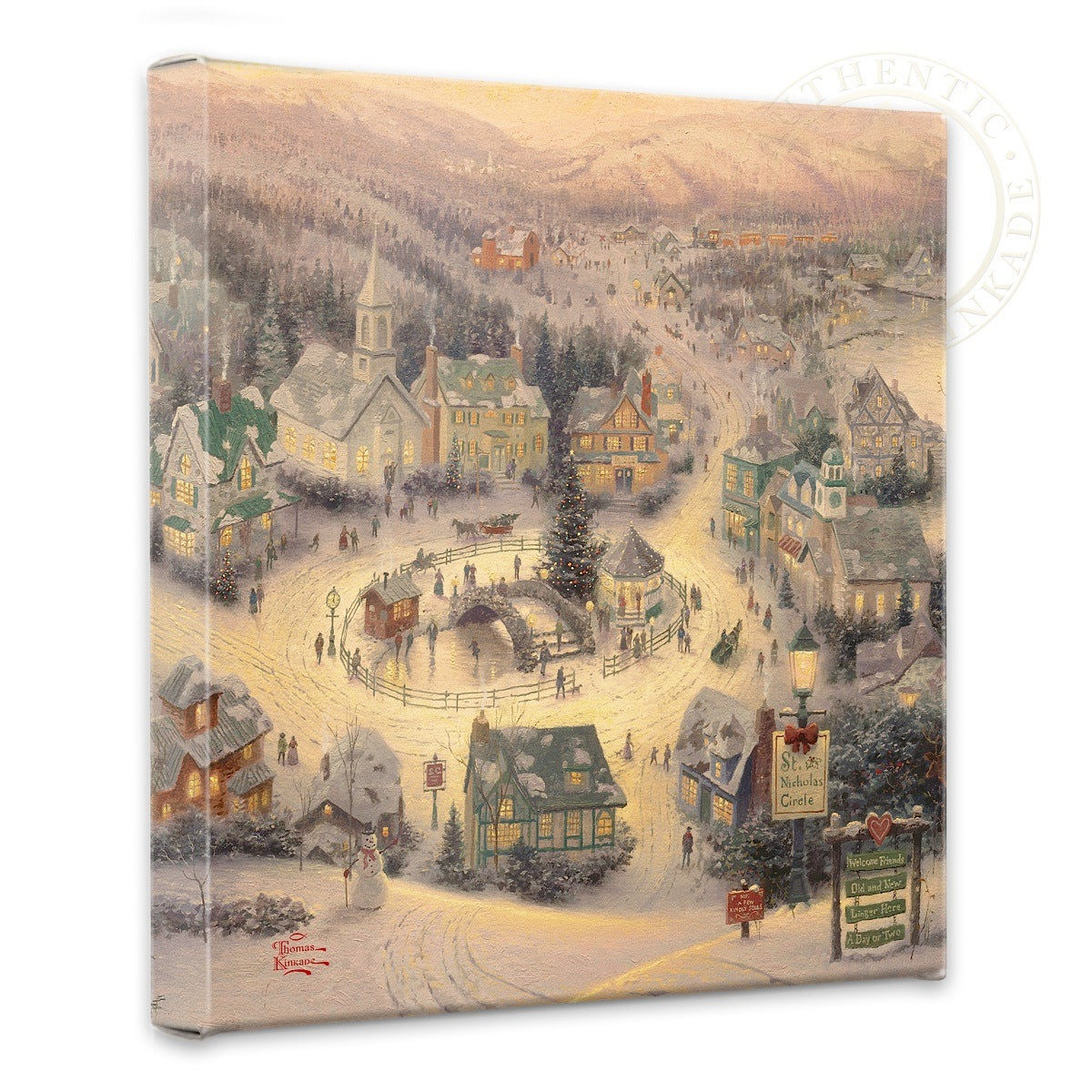 St. Nicholas Circle - 14" x 14" Gallery Wrapped Canvas