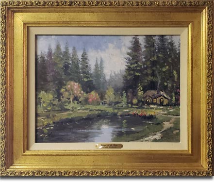 thomas kinkade cottage in the pines