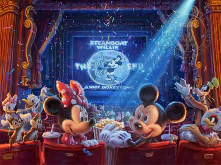 thomas kinkade 90 years of mickey