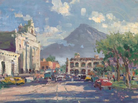 thomas kinkade antigua sunset guatemala
