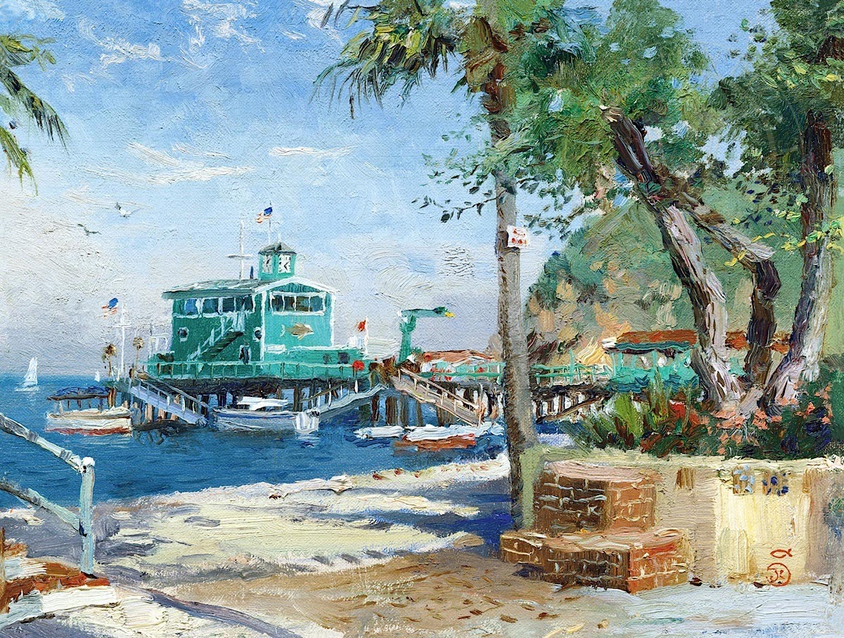 thomas kinkade catalina rosies on the pier