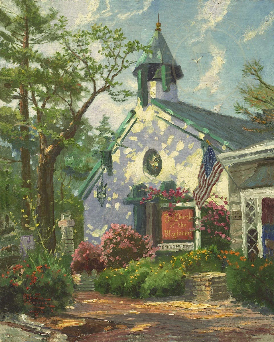 thomas kinkade church of the wayfarer