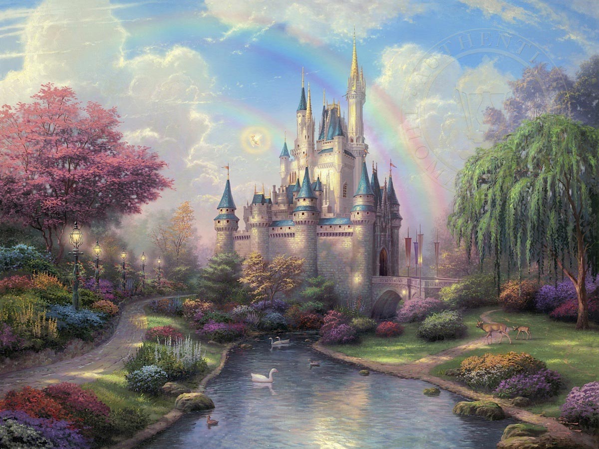 thomas kinkade a new day at the cinderella castle